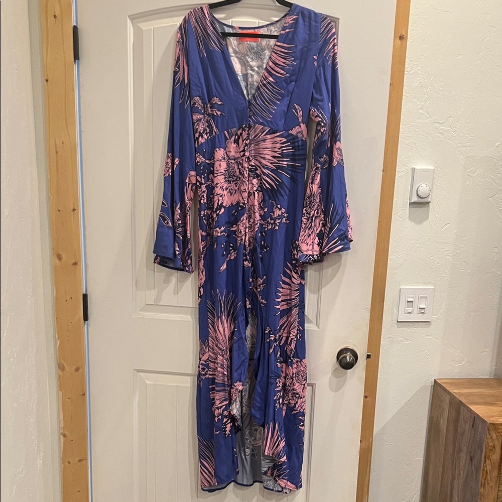 Maaji Coral and Blue Patterned Garment